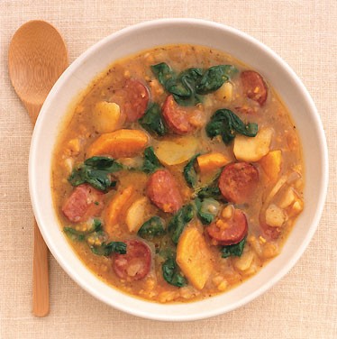 Sweet potato and sausage soup