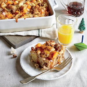 Sweet potato and sausage strata
