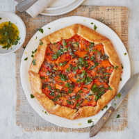 Sweet potato and Stilton galette