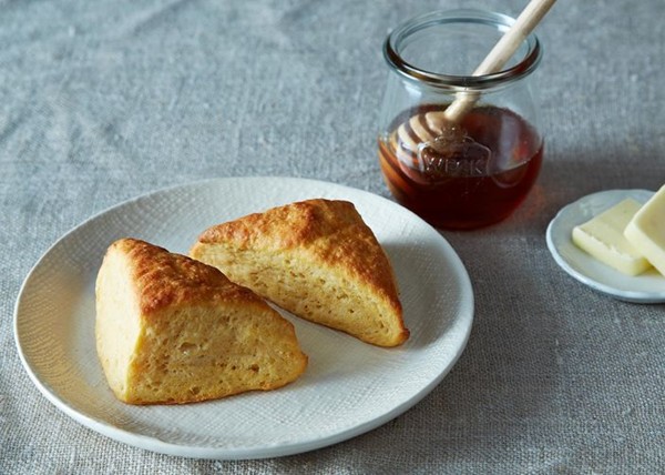 Sweet potato biscuit pillows with honey and coconut oil