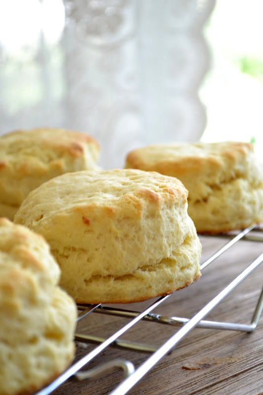 Sweet potato biscuits with country gravy