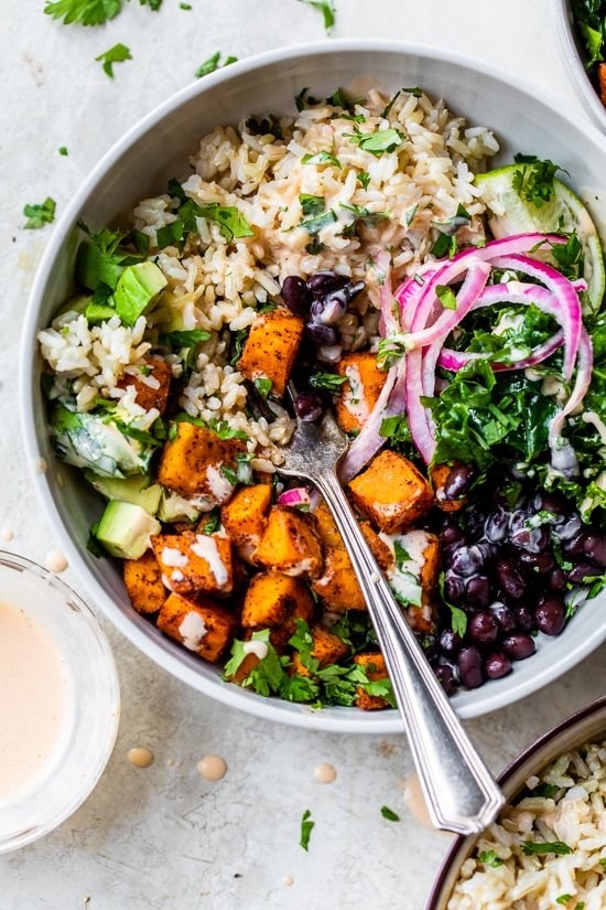Sweet potato black bean bowls