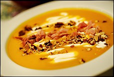 Sweet potato bourbon soup