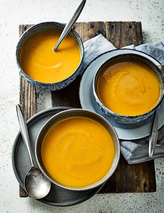 Sweet potato, carrot and ginger soup