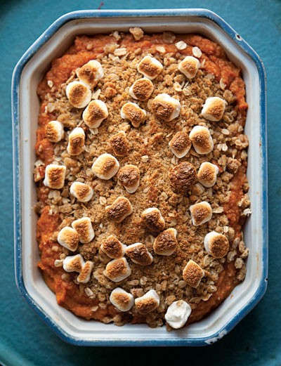 Sweet potato casserole with pecan crumble 