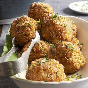 Sweet potato-cauliflower fritters