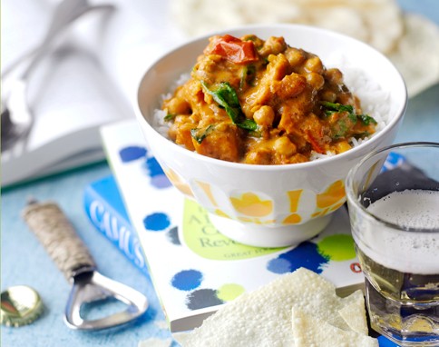 Sweet potato, chickpea & spinach curry