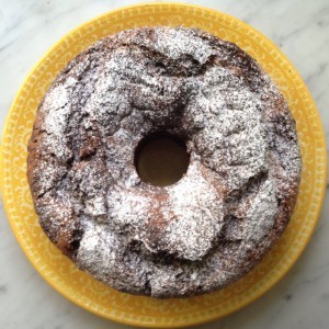 Sweet potato-chocolate nut cake