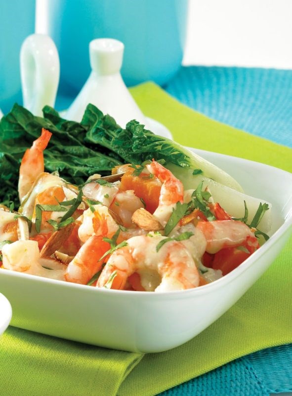 Sweet potato coconut curry with shrimp