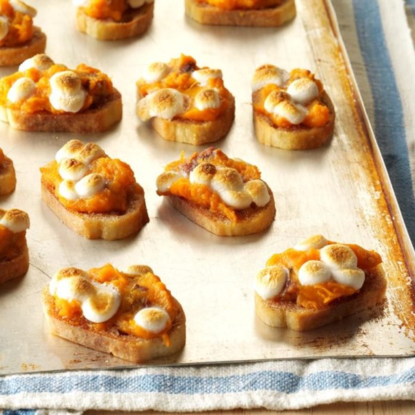 Sweet potato crostini 