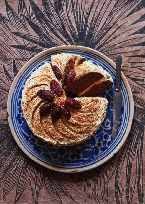 Sweet potato, date & tahini gateau