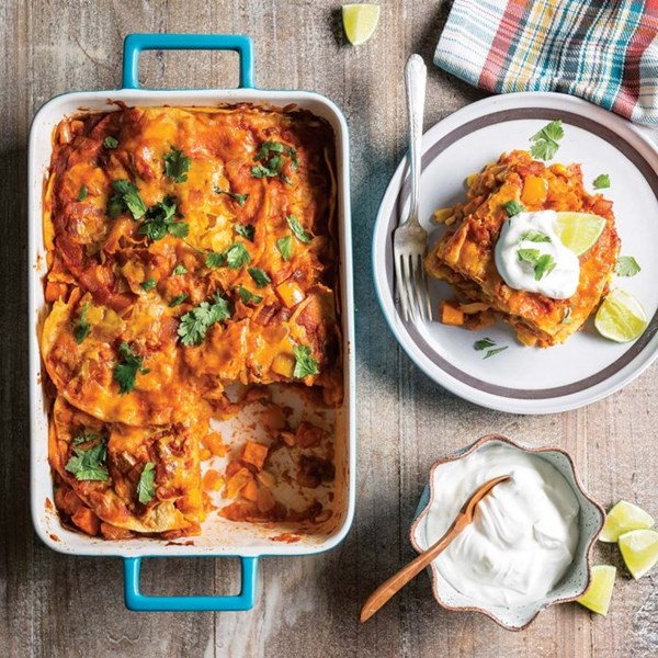 Sweet potato enchilada casserole