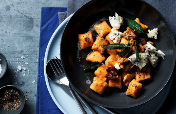Sweet potato gnocchi with sage and walnuts