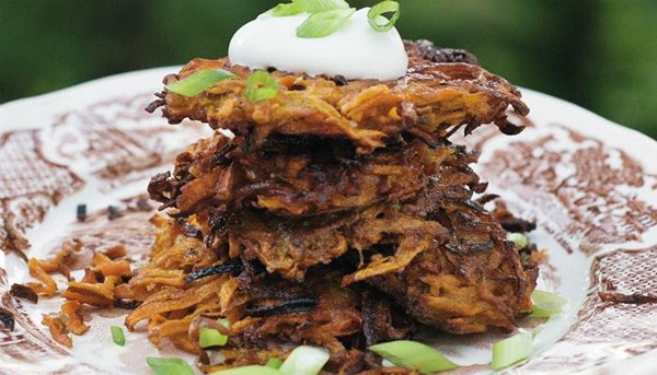 Sweet potato latkes