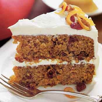 Sweet-potato layer cake with orange-cream cheese frosting
