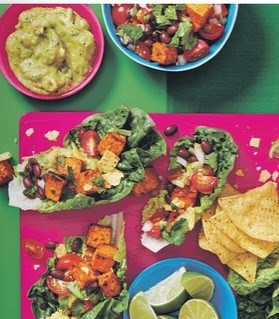 Sweet potato lettuce wraps
