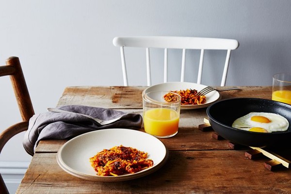 Sweet potato maple hash browns