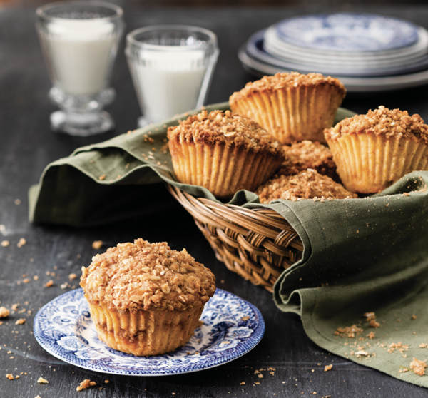 Sweet potato muffins [oat-walnut streusel]