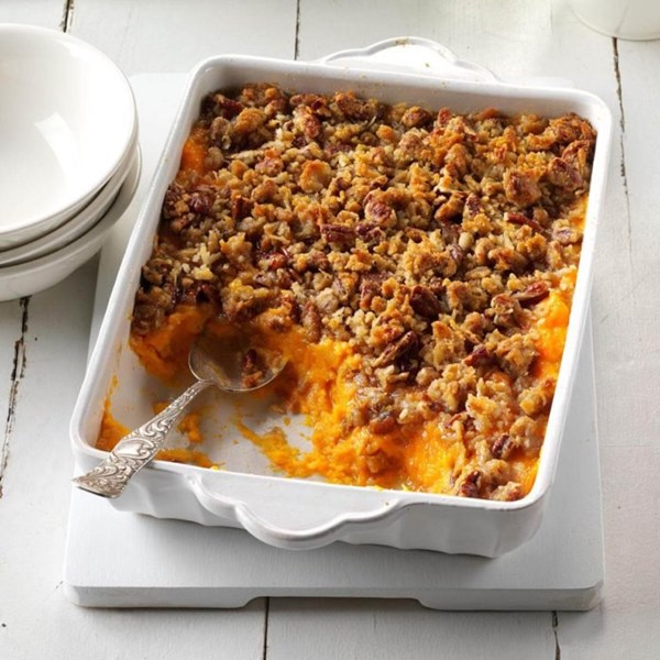Sweet potato, orange & pineapple crunch
