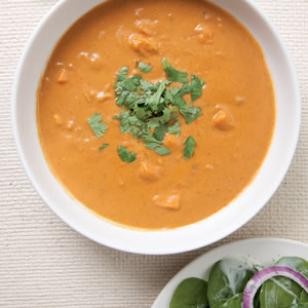 Sweet potato-peanut bisque