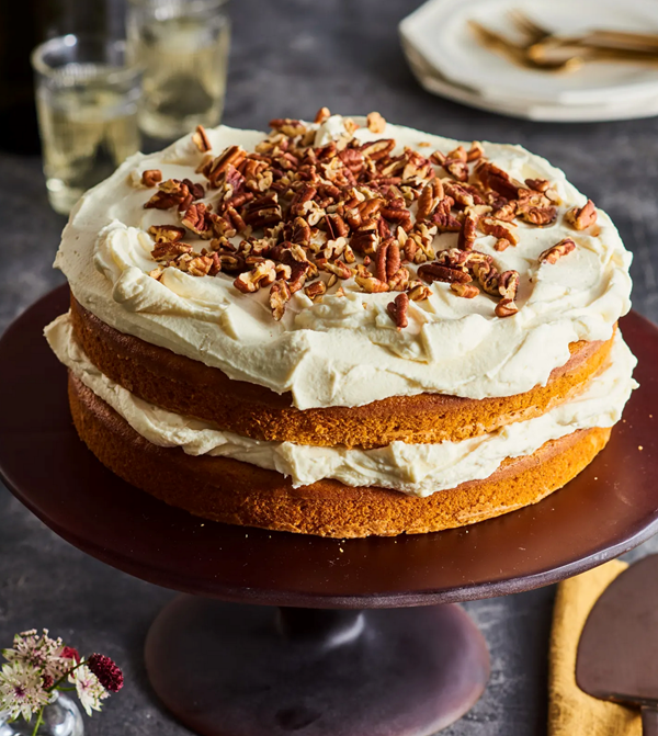 Sweet potato pecan cake