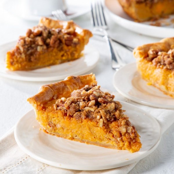 Sweet potato pecan pie
