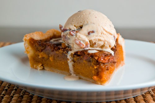 Sweet potato pecan pie