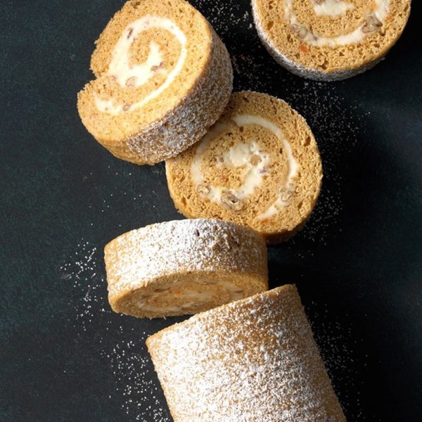 Sweet potato pie cake roll