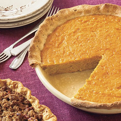 Sweet potato pie with rosemary-cornmeal crust