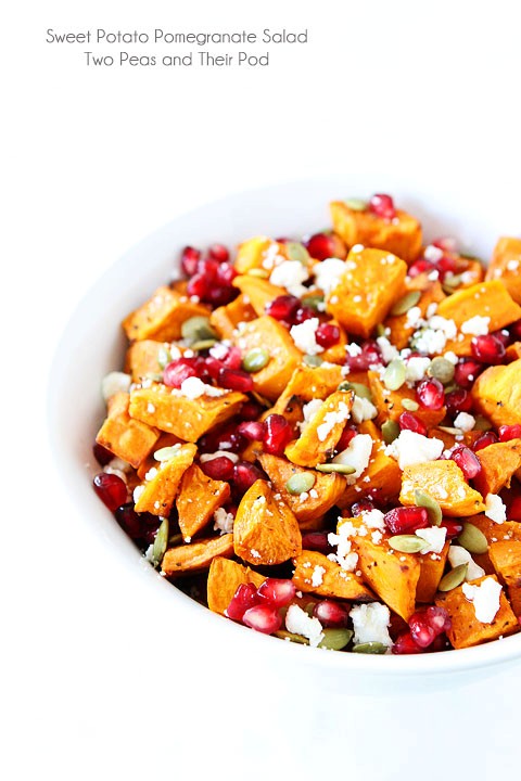 Sweet potato pomegranate salad