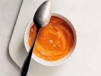 Sweet potato pudding with clementines