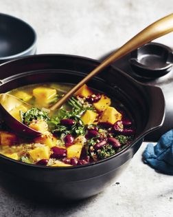 Sweet potato quinoa stew with kidney beans