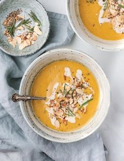 Sweet potato rosemary bisque