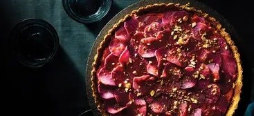 Sweet potato rosette tart