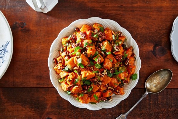 Sweet potato salad with orange-maple dressing