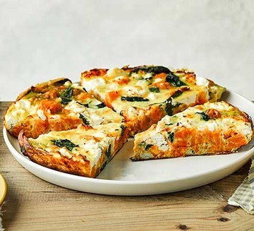 Sweet potato, spinach & feta frittata