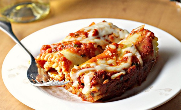 Sweet potato spinach pesto lasagna rolls