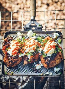 Sweet potato stuffed with black beans