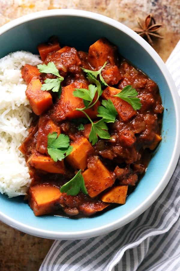 Sweet potato vindaloo