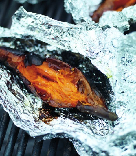 Sweet potatoes with cumin, lime and chilli