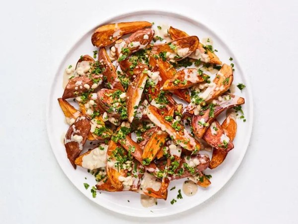 Sweet potatoes with gremolata