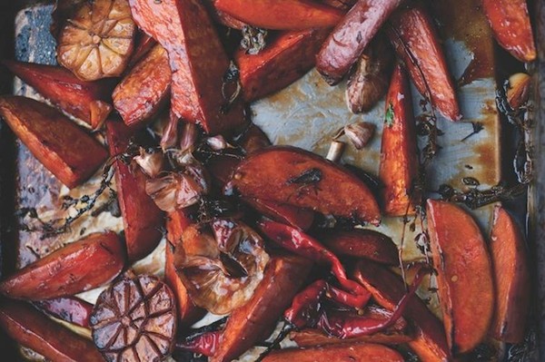 Sweet potatoes with orange bitters