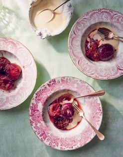 Sweet roast plums with five spice