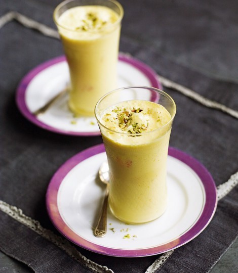 Sweet saffron lassi