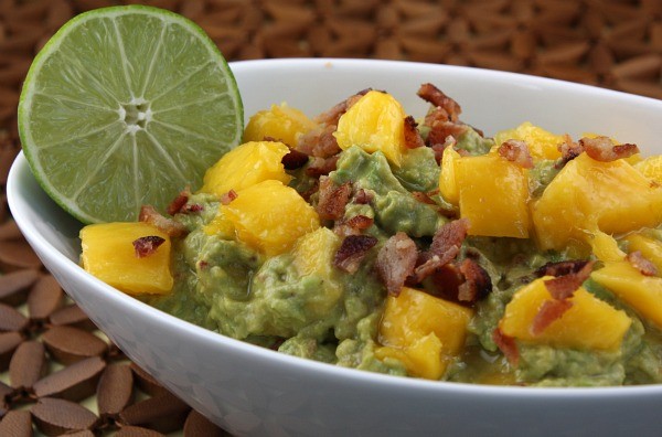 Sweet smokin' hot, mango-chipotle guacamole