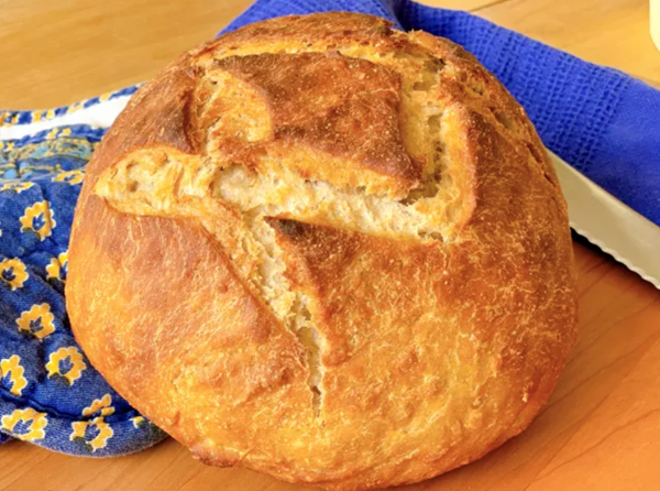 Sweet sourdough no-knead bread