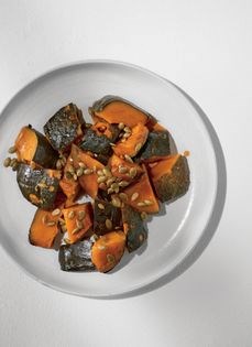 Sweet soy-glazed kabocha (Dan hobak jorim)