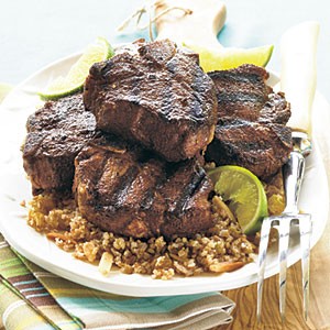 Sweet-spiced grilled lamb chops