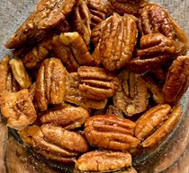 Sweet, spicy, salty, candied pecans