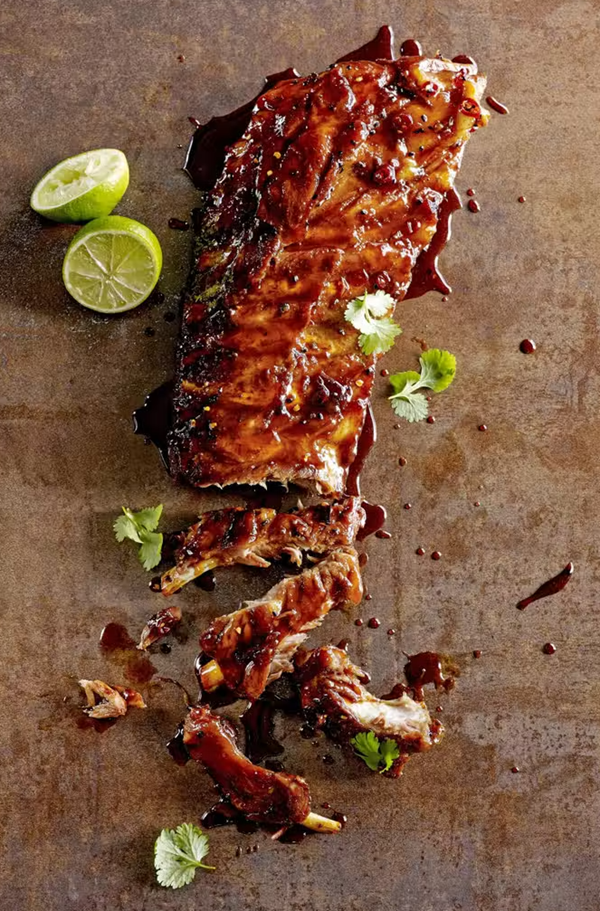 Sweet spicy sticky ribs